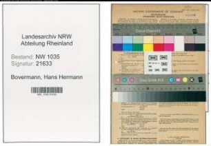 Entnazifizierung Hans Hermann Bovermann , geb. 09.01.1907 (Kaufmaennischer Angestellter)