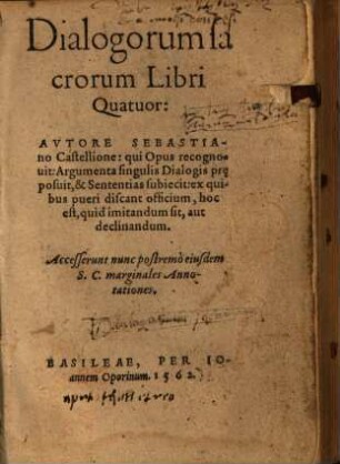 Dialogorum sacrorum libri quatuor