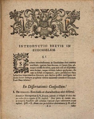 Diss. hist. philol. sistens brevem in Ezechielis librum introductionem