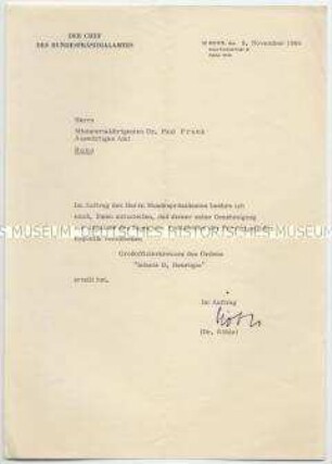 Genehmigung zur Annahme des Ordens des Infanten Dom Henrique (Ordre de l'Infant Dom Henrique)