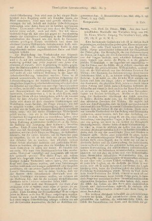128-130 [Rezension] Harms, Friedr., Ethik