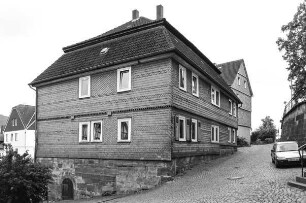 ehemaliges lutherisches Pfarrhaus (heute Wohnhaus, Fachwerk, Pfarrhaus, luth.); Frankenberg, Kirchberg (Frankenberg) 1