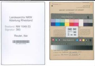 Entnazifizierung Ilse Reuter , geb. 04.04.1902 (Bibliothekarin)