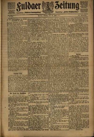 Ausgabe vom Montag, den 10. Juli 1911.