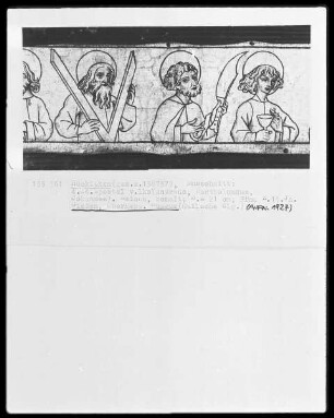 Ausschnitt mit den drei Aposteln Andreas, Bartholomäus und Johannes