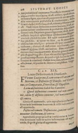 Cap. XIX. Locus Definitionis & Divisionis.