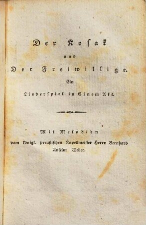 Almanach dramatischer Spiele zur geselligen Unterhaltung auf dem Lande, 13. 1815