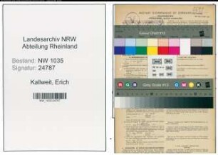 Entnazifizierung Erich Kallweit , geb. 09.06.1909 (Bergbauangestellter)