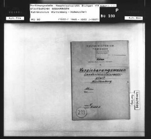 Abrechnung des restlichen Überbrückungskredits der Landesversicherungsanstalt Württemberg
