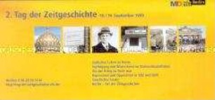 Programm zum "2. Tag der Zeitgeschichte" 1999 in Berlin