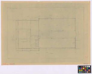 Icking (Landkreis Wolfratshausen): Bauernhaus, [Altes Haus Klostermayer]. Haupthaus (Grundriss des Obergeschosses)