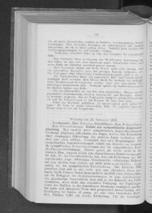 Sitzung am 25. October 1887.