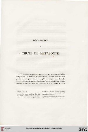 Décadence et chute de Métaponte