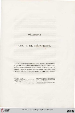 Décadence et chute de Métaponte