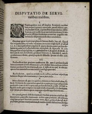Disputatio De Servitutibus realibus.