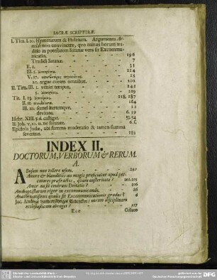 Index II. Doctorum, Verborum & Rerum