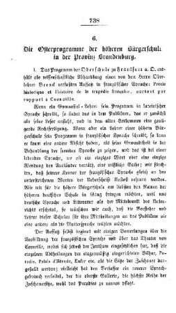 Die Osterprogramme der höheren Bürgerschulen in der Provinz Brandenburg