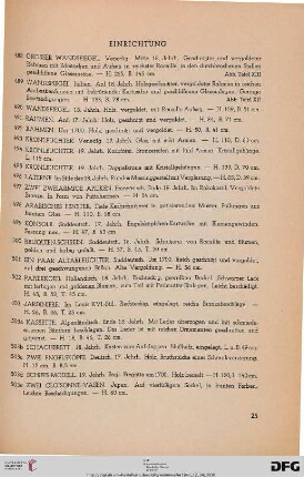 Einrichtung (Nr. 488-503e)