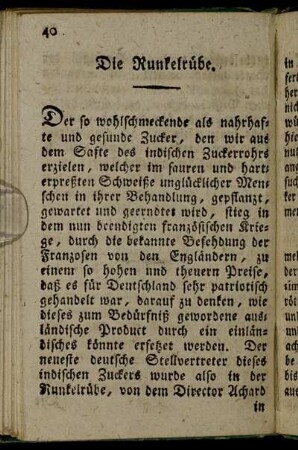 Die Runkelrübe