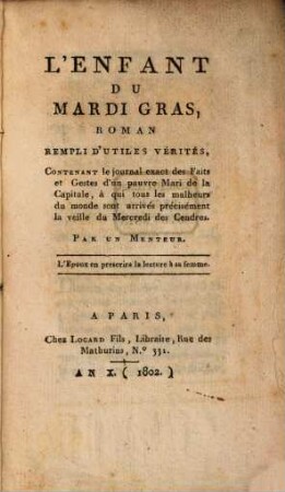 L' Enfant du Mardi Gras