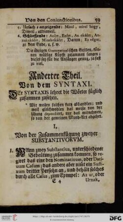 Anderter Theil: Von dem Syntaxi