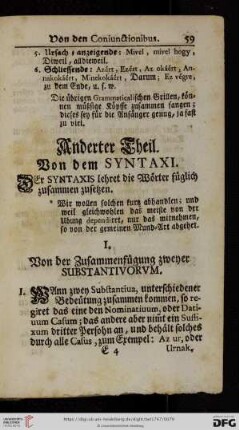 Anderter Theil: Von dem Syntaxi