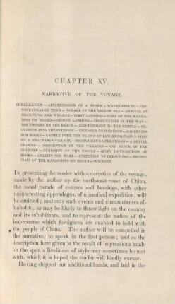Chapter XV. Narrative of the voyage