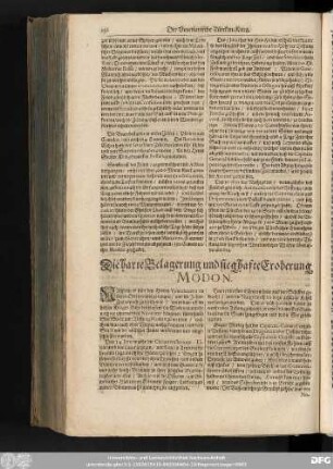 Die harte Belagerung und sieghafte Eroberung Modo.