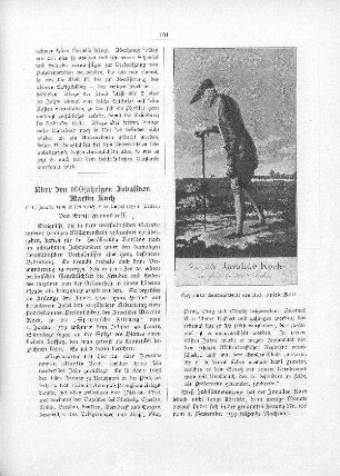 Der alte Invalide Koch in seinem 100ten Jahre