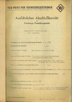 Flammenlose Einschmelzung von Ge-Dioden
