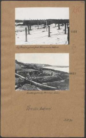 Auf Sumpf aufgebaute feindl. Stellung an der Ostfront