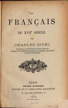 Les Français du XVIIe siècle