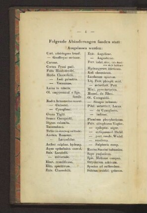 Folgende Abänderungen fanden statt