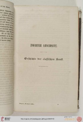 Zweiter Abschnitt: Geschichte der classischen Kunst
