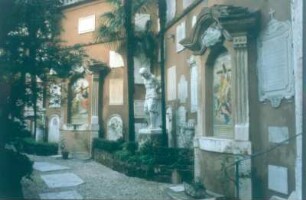 Rom. Campo Santo Teutonico. Wandgrabmale, Figurengrabmale, Grabplatten und Grabinschriften