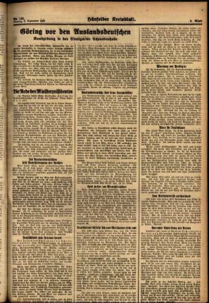 Zweite Ausgabe vom Montag, den 06. September 1937.