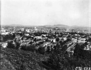 Die Stadt Portland : Blick von einer Erhöhung aus auf Teile der Stadt Portland (Oregon).