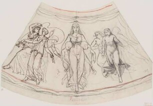 Lampenschirm: Nacht, Luna, Parzen, Erinnyen