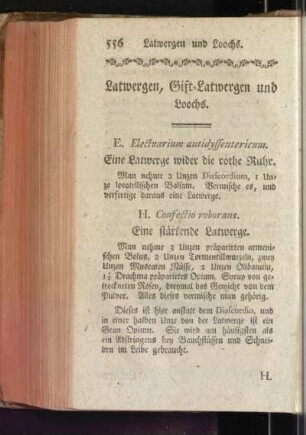 Latwergen, Gift-Latwergen und Loochs
