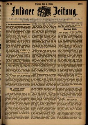 Ausgabe vom Freitag, den 02. März 1888.