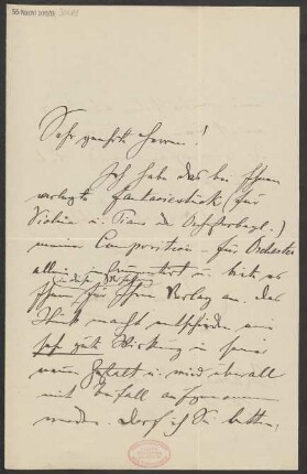 Brief an B. Schott's Söhne : 10.05.1891