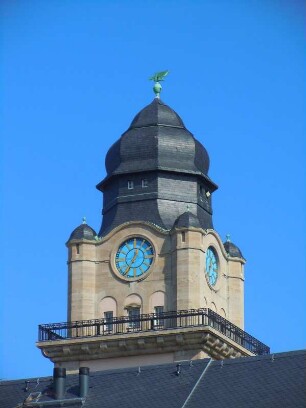 Plauen - Rathausturm : Rathausturm. Aufgenommen am 28. März 2012 in der Innenstadt von Plauen im Vogtland