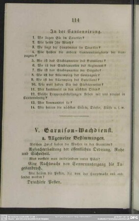 V. Garnison-Wachdienst