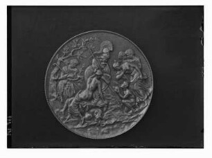 Medaille mit mythologischer Szene : Medaille mit mythologischer Szene. Metallguß
