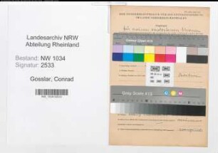 Entnazifizierung Conrad Von Gosslar , geb. 08.11.1883 (General)