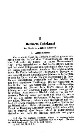 Herbarts Lehrkunst