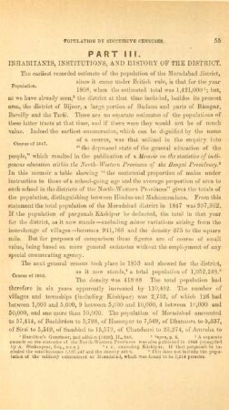 Part III. Inhabitants, institutions, and history of the district