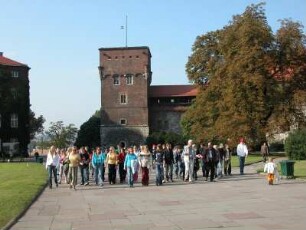 Wawelplateau, Festungsturm, Touristen