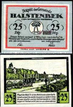 Halstenbek 25 Pfennig, Notgeldserie