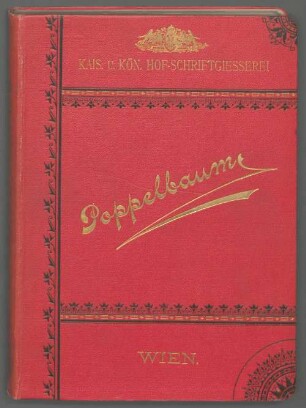 Schriftproben der K. u. K. Hof-Schriftgiesserei Poppelbaum